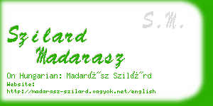 szilard madarasz business card